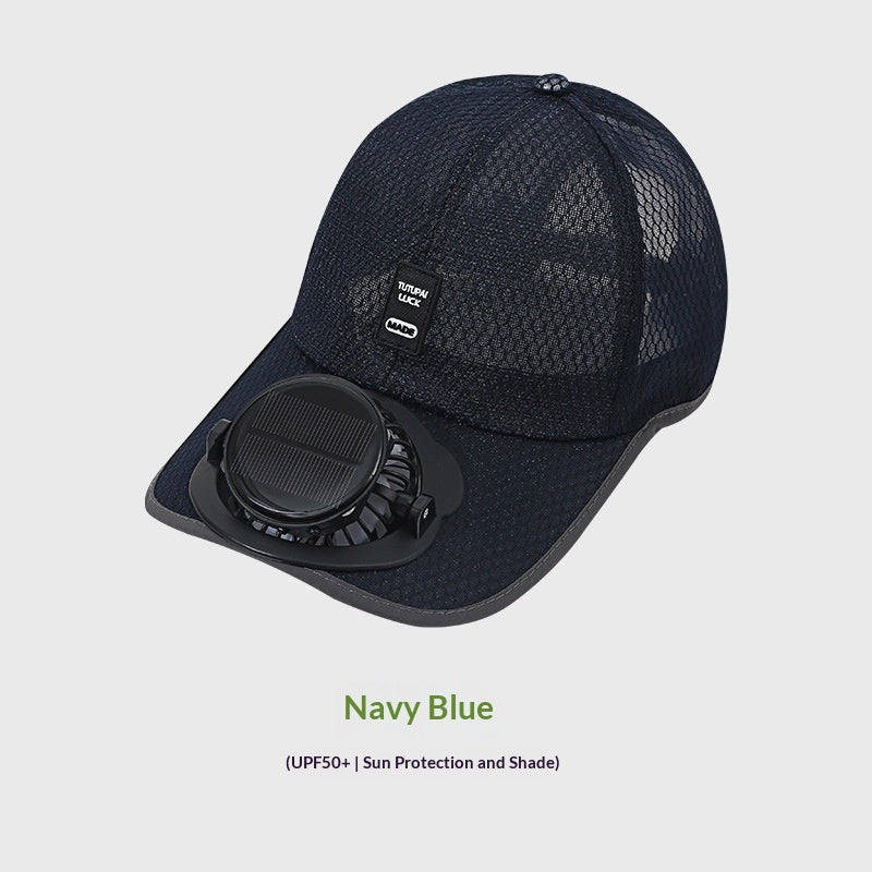 Solar-Powered Fan Mesh Baseball Cap